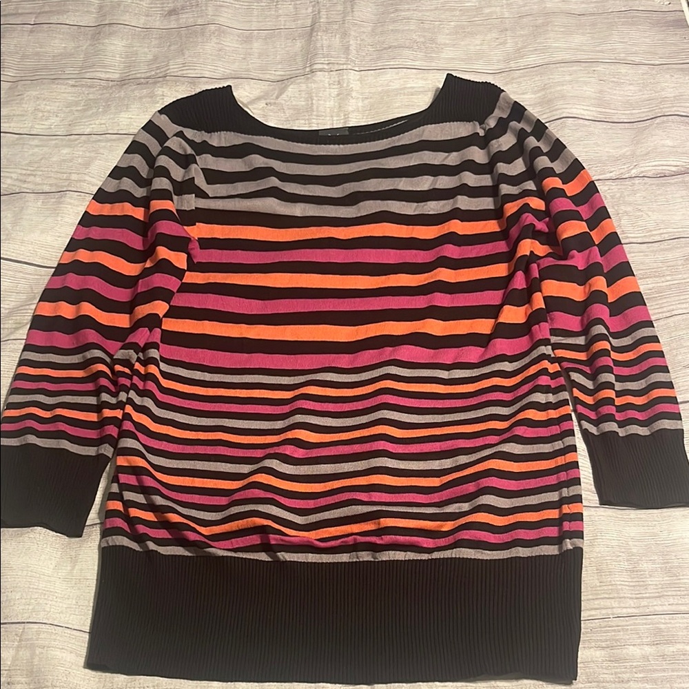 New women’s 2xl Striped Multicolor Sweater